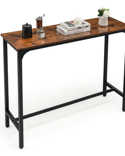 Giantex 48" Narrow Console Table - Long Bar Table, Rectangular Kitchen Dining Table