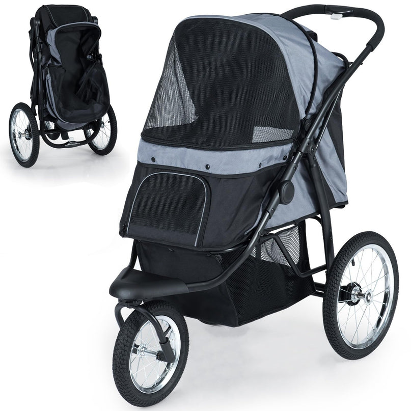 Giantex Dog Stroller for Small & Medium Dogs Cats Foldable Pet Stroller