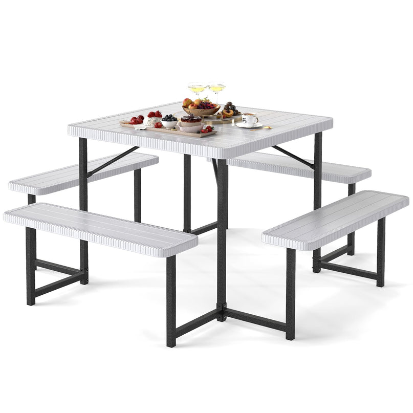 Giantex Picnic Table Bench Set for 4-8 People