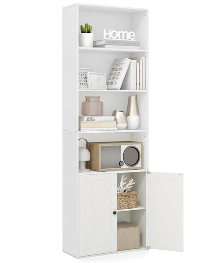 Giantex 71" Tall Bookcase with Doors