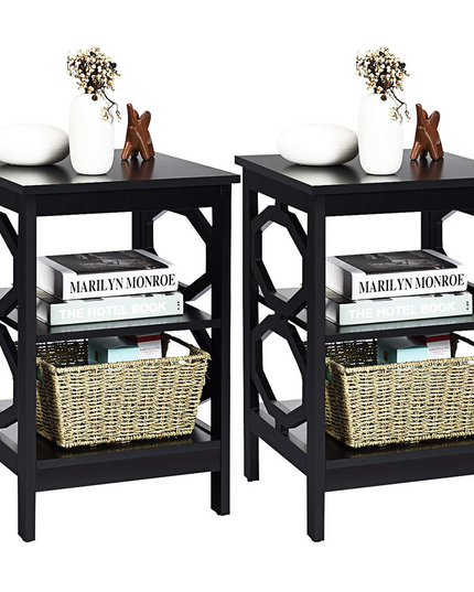 Giantex Nightstand 3-Tier End Table Multifunctional