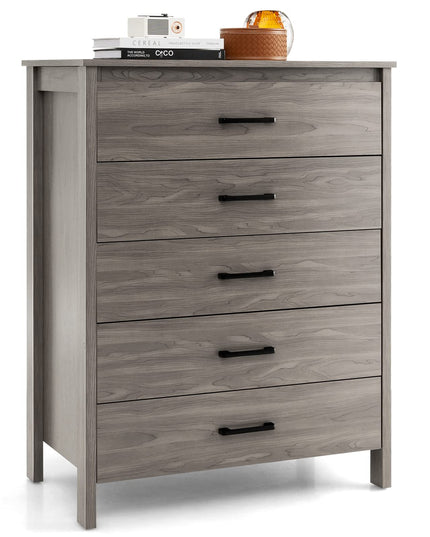 Giantex 5-Drawer Chest Dresser for Bedroom - 41.5" Multipurpose Storage Clothes Organizer