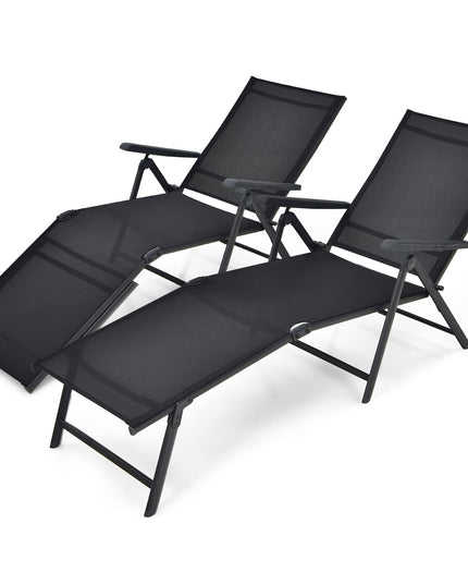 Outdoor Sunbathing Chair W/ 5-Position Backrest | Patio Lounge Chair