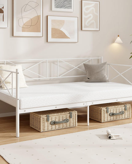 Giantex Twin Size Daybed Frame, Metal Sofa Bed w/Heavy Duty Steel Slats Support