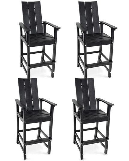 Giantex 52” Tall Adirondack Chair, HDPE Outdoor Bar Stool with Ergonomic Backrest