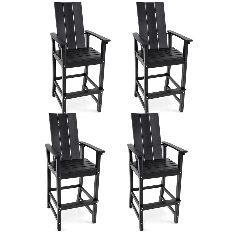 Giantex 52” Tall Adirondack Chair, HDPE Outdoor Bar Stool with Ergonomic Backrest