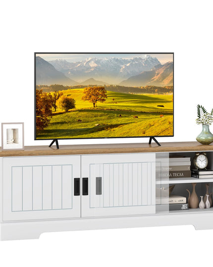 Giantex Farmhouse TV Stand for TVs up to 65" for Living Room