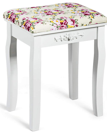Vanity Stool Wood Dressing Padded Chair
