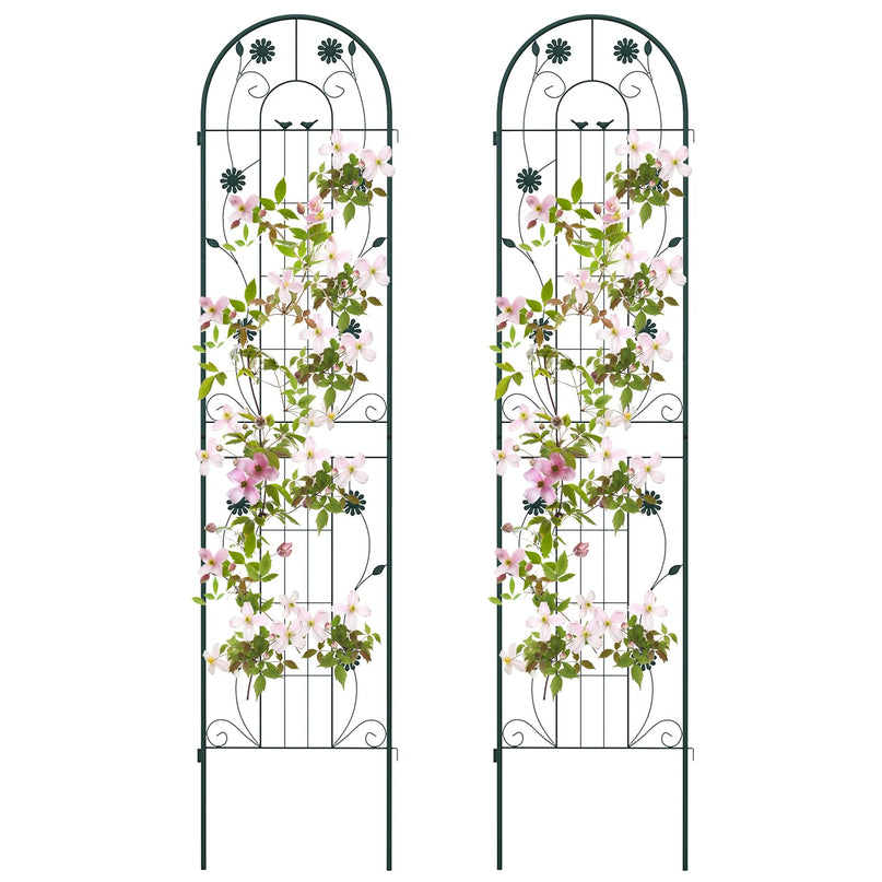 Giantex Garden Trellis, Tall Galvanized Steel Trellis for Climbing Plants