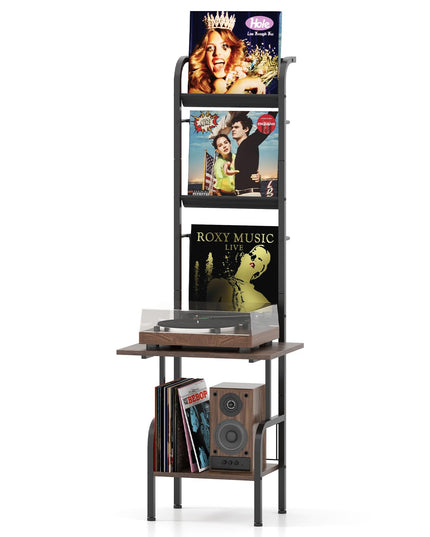 Giantex Record Player Stand with Vinyl Storage