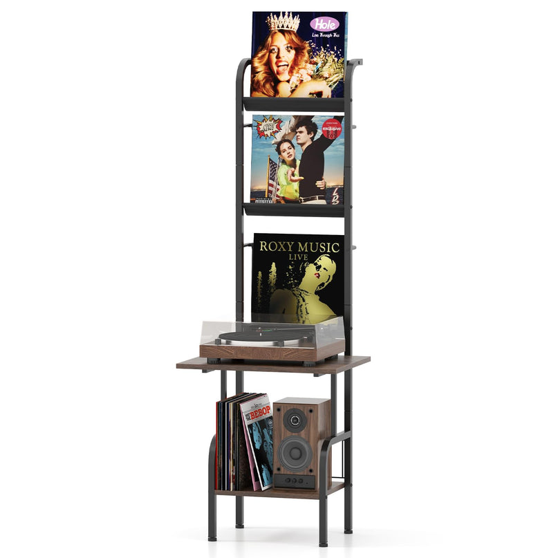 Giantex Record Player Stand with Vinyl Storage