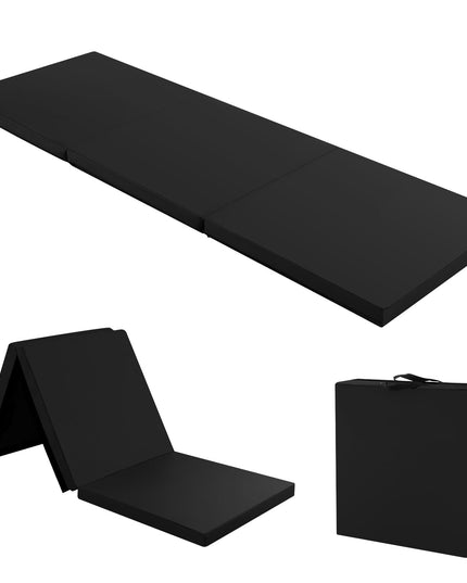 Giantex 6'x 2' Gymnastics Mat, 2" Thick Folding Tumbling Mat with Hook and Loop Fastener