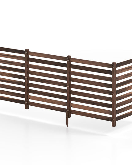 GIANTEX 2/3/4-Panel Outdoor Wood Privacy Screen Air Conditioner Fence