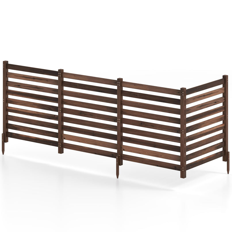 GIANTEX 2/3/4-Panel Outdoor Wood Privacy Screen Air Conditioner Fence