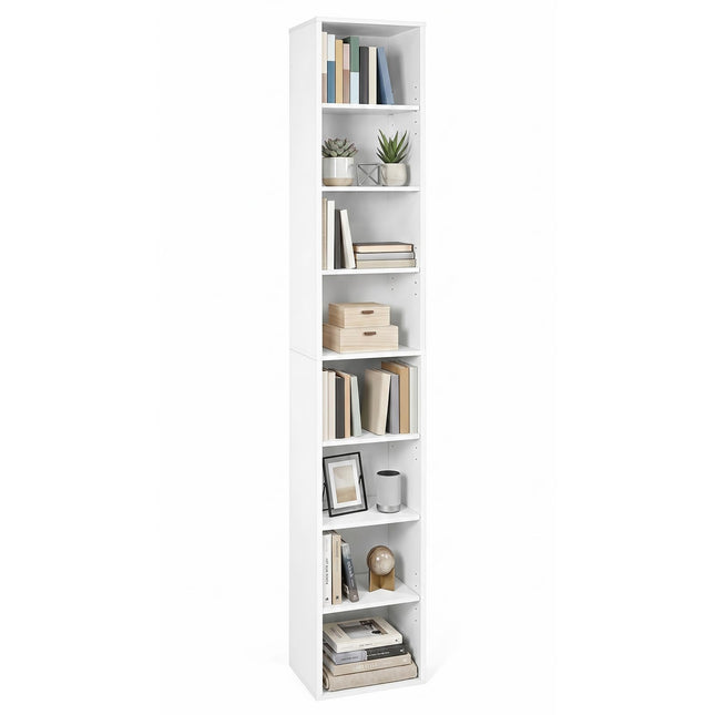 Giantex 8-Tier Slim Media Tower Rack for Home Office