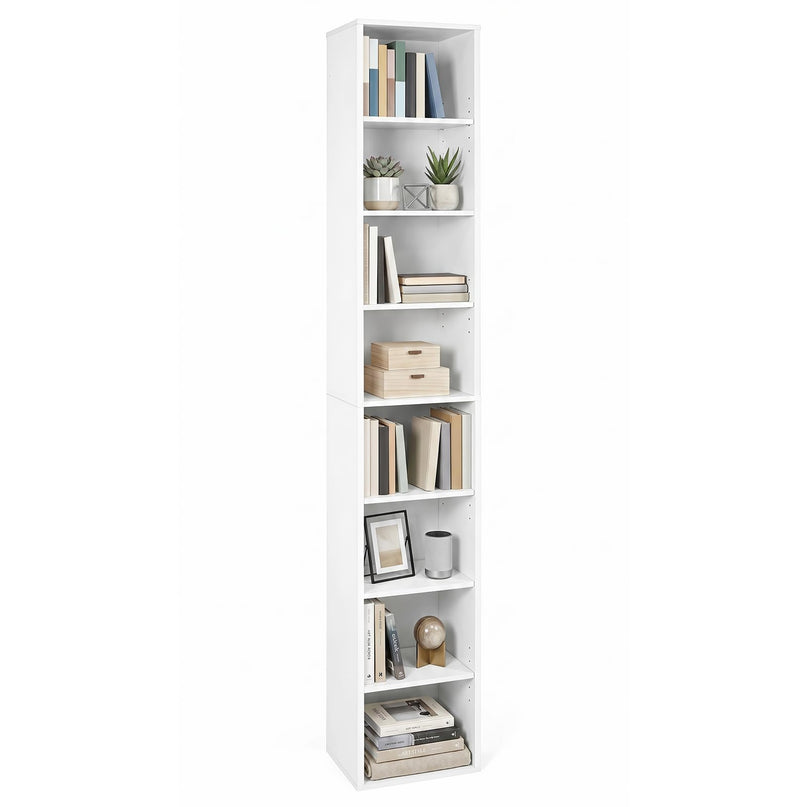 Giantex 8-Tier Slim Media Tower Rack for Home Office