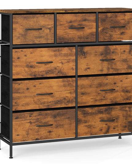 Giantex 9-Drawer Dresser for Bedroom Tall Fabric Storage Organizer Chest