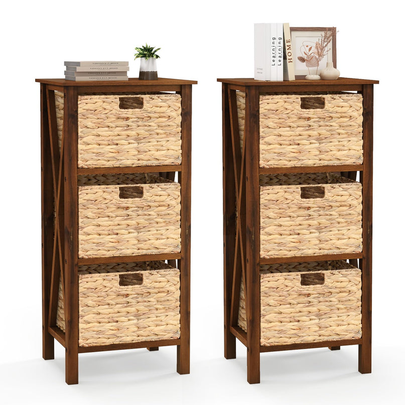 Giantex Wooden X-Design Side Table End Table
