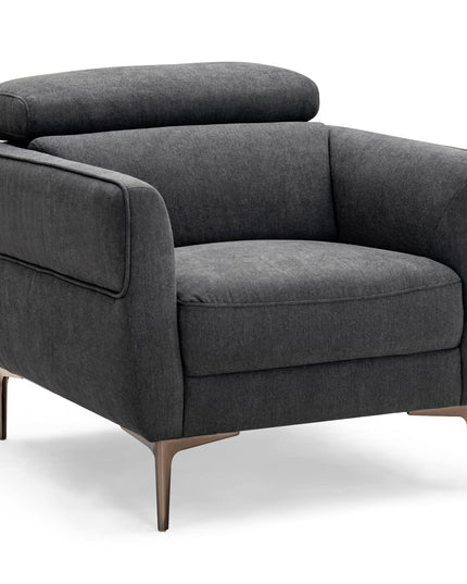 Giantex Accent Chair, Upholstered Single Sofa Chair with Adjustable Headrest