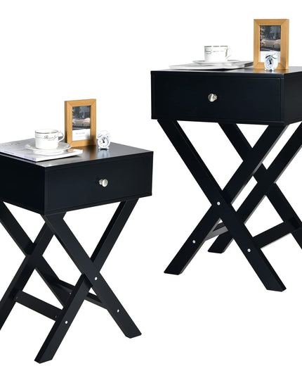 X-Shaped End Table, Modern Sofa Side Table