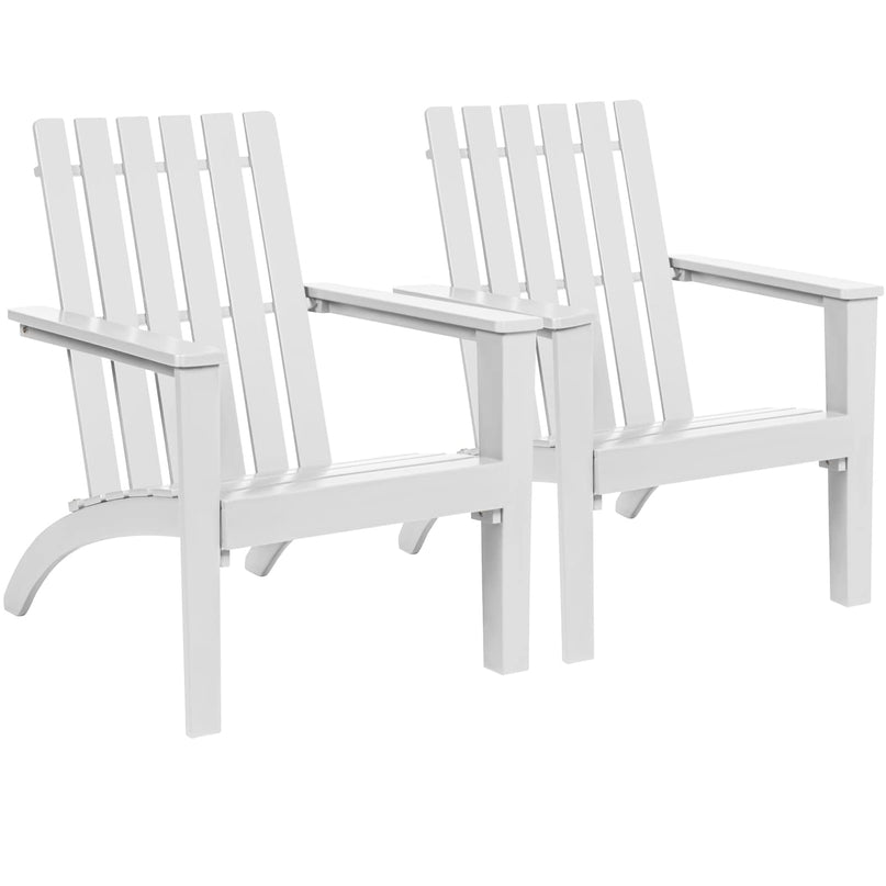 Giantex Wooden Adirondack Chair W/Ergonomic Design Outdoor Chair for Yard