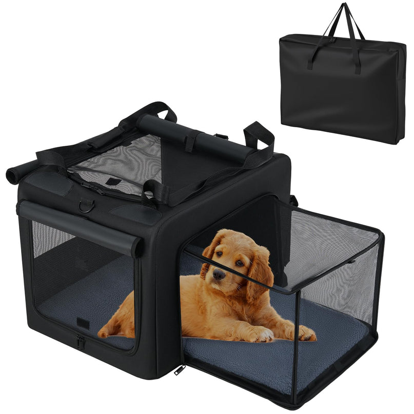 Giantex Portable Dog Crate for Travel Expandable Soft-Sided Pet Carrier with Mesh Windows