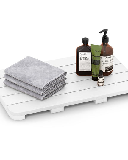Giantex Waterproof Bath Mat, Shower Mat for Bathroom Inside, Outdoor HIPS Floor Mat with Non Foot Pads