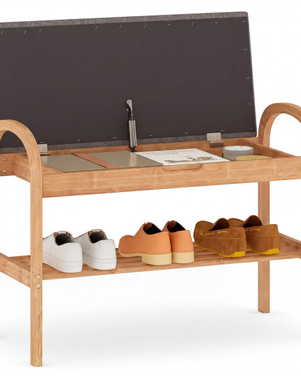 Banc porte-chaussures Giantex avec coussin rembourré pour le salon