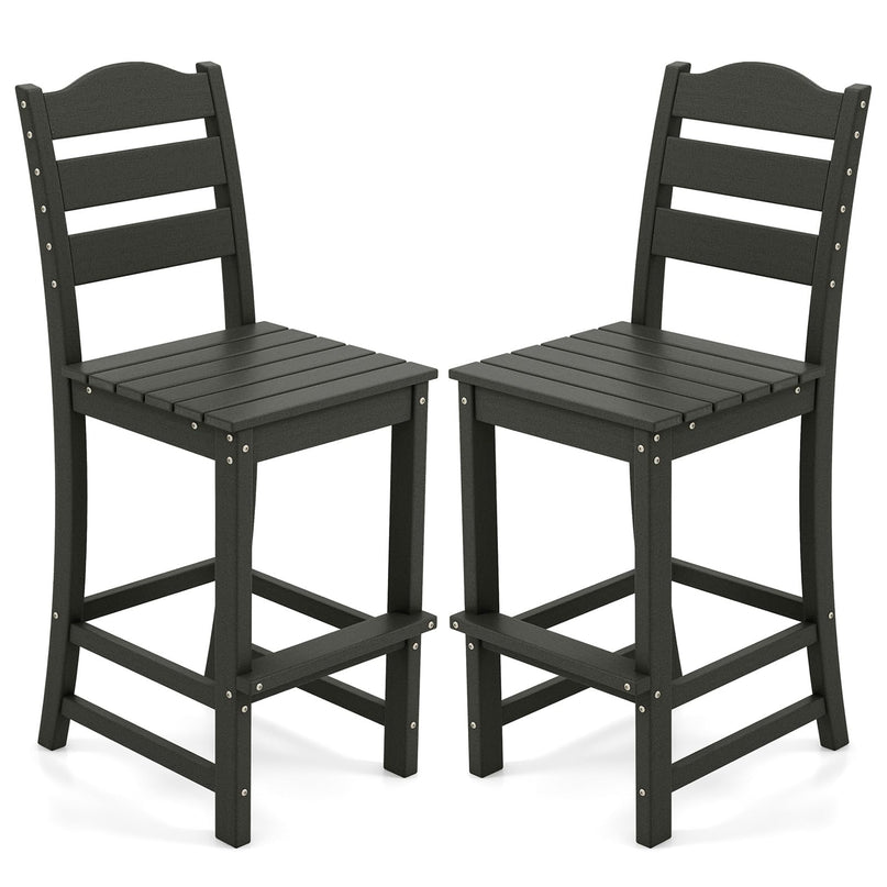 Giantex Patio Tall Bar Chair with Backrest and Footrest