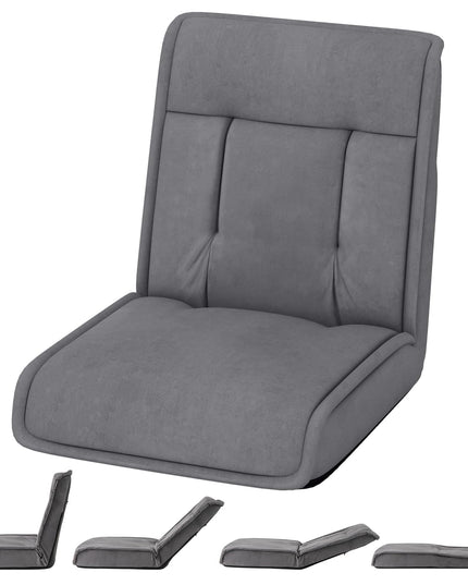Giantex Floor Chair, Lazy Sofa with 14-Poistion Adjustable Backrest & 5-Position Adjustable Headrest, Padded Sleeper Bed