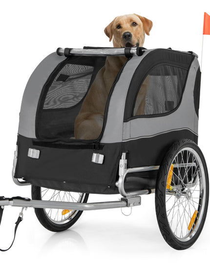 Giantex Dog Bike Trailer Pet Stroller, Small Medium Dog Bicycle Trailer Carrier Wagon