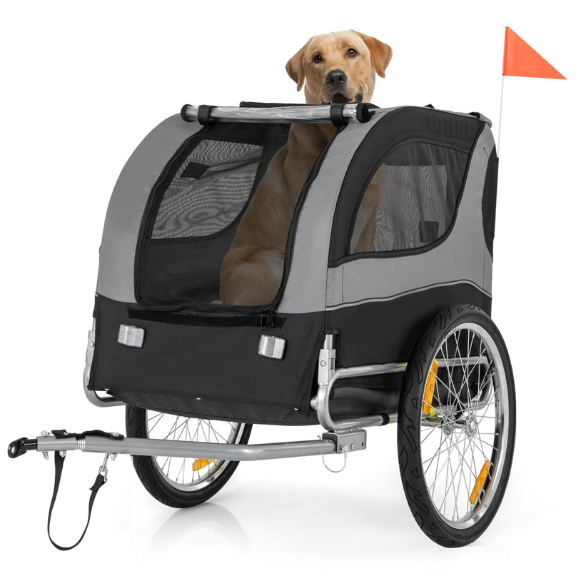 Giantex Dog Bike Trailer Pet Stroller, Small Medium Dog Bicycle Trailer Carrier Wagon