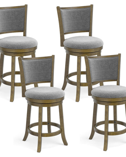 Giantex 25" Counter Height Bar Stools Set of 2/4 Swivel Barstools