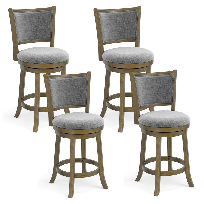 Giantex 25" Counter Height Bar Stools Set of 2/4 Swivel Barstools