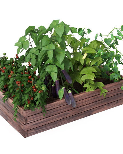 Rectangular Planter for Patio and Lawn 47'' L x 24'' W x 9'' H, (Brown)