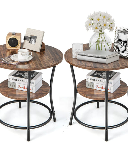 Giantex Round End Table Set