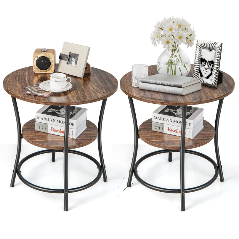 Giantex Round End Table Set