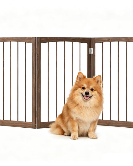 Giantex Freestanding Foldable Dog Gate Indoor 159cm W x 76cm H Extra Wide