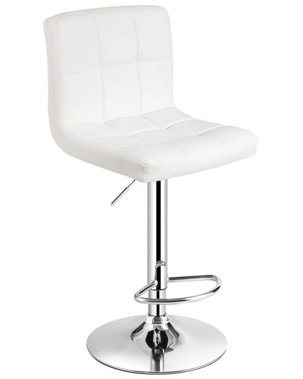 Giantex Bar Stool, Modern Swivel Adjustable Armless Barstools, Square Counter Height PU Leather Bar Stools
