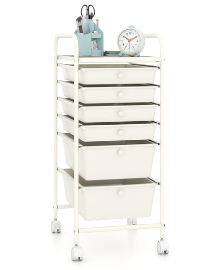 Chariot de rangement à 6 tiroirs Giantex, chariot roulant pour outils