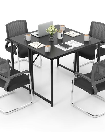 Giantex 6.5 FT Small Conference Table, 2 PCS 40" x 19.5" Rectangular Meeting Table with Heavy-Duty Metal Frame