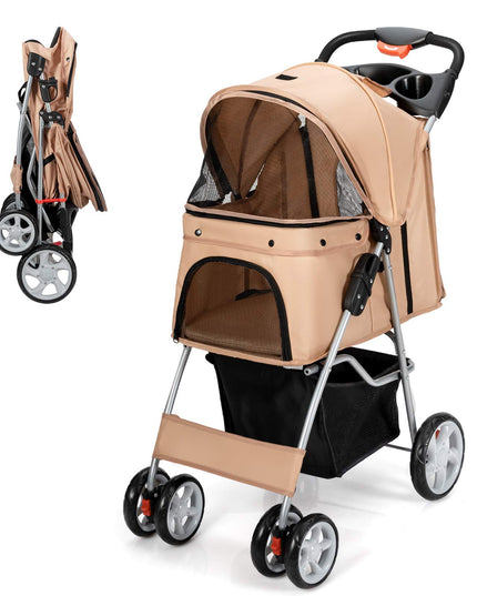 Pet Stroller for Small Medium Dogs Cats Puppy - Giantex