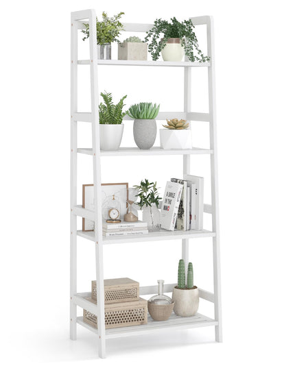 Giantex 4-Tier Bamboo Plant Stand Flower Pots Holder Display Shelf, 47.5"