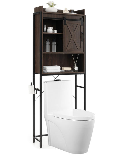 Giantex Over-The-Toilet Storage Cabinet, Freestanding 4-Tier Bathroom Organizer Rack