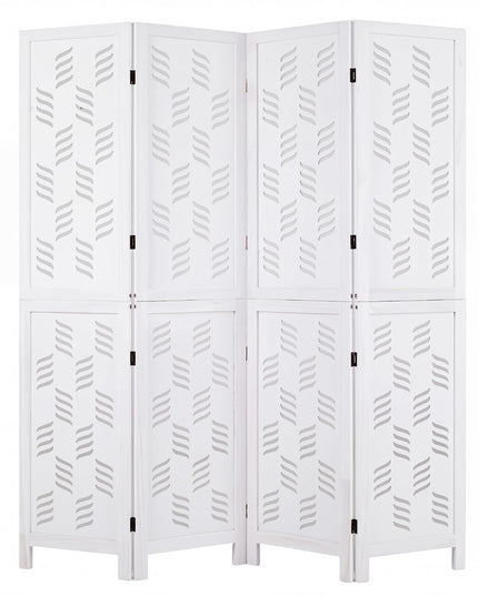 GIANTEX 4/6 Panel Folding Room Divider Wood Privacy Screen with Wave Cutout