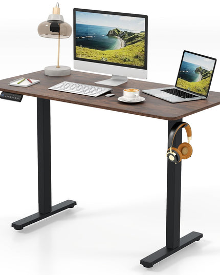 Giantex 48" x 24" Ergonomic Height Adjustable Sit to Stand Desk with 3 Memory Preset