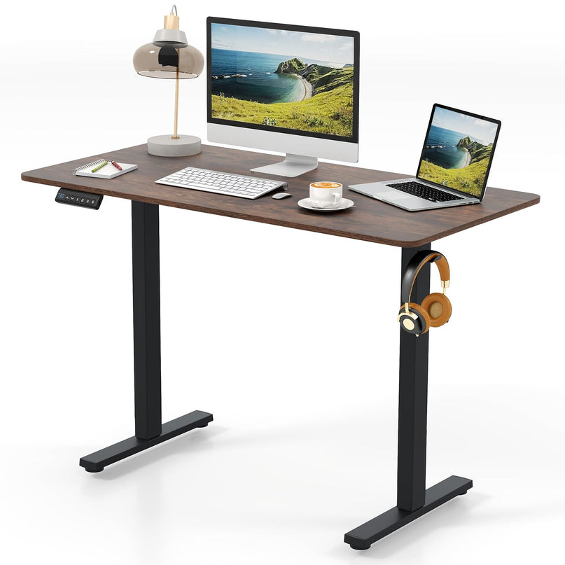 Giantex 48" x 24" Ergonomic Height Adjustable Sit to Stand Desk with 3 Memory Preset