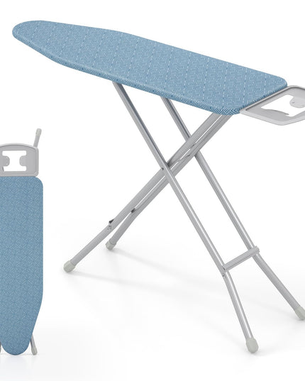Giantex Full Size Ironing Board with Iron Rest, 57" x 15" Carbon Steel Iron Table with 7-Level Height & Heat Resistant Cover