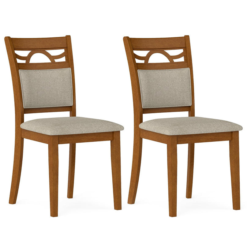 Chaises de salle à manger en bois Giantex de style ferme avec dossiers confortables pour salle à manger ou restaurant