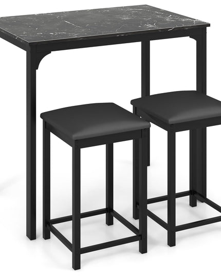Giantex Dining Table Set for 2, Kitchen Table Set with Counter Height Dining Table